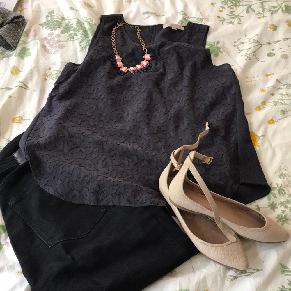 Dark Gray LOFT Swing Top, M